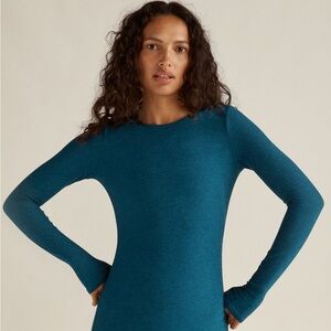 Spacedye Classic Crew Pullover in Blue Gem Heather